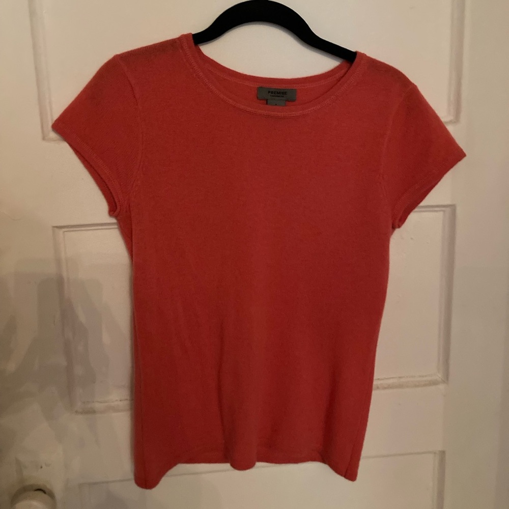 Y2K Vintage salmon colored cashmere t-shirt